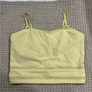 Nike yellow cropped tank top